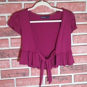Maroon brit and bri ruffle cover